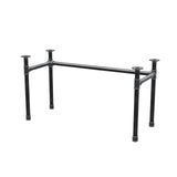 Onderstel voor bureau, U-frame, gietijzer en staal Ø 42 mm, 136 × 56 cm, hoogte 70 cm