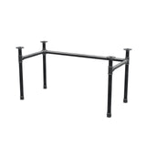 Onderstel voor bureau, U-frame, gietijzer en staal Ø 42 mm, 136 × 66 cm, hoogte 70 cm
