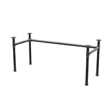 Onderstel voor bureau, U-frame, gietijzer en staal Ø 42 mm, 166 × 66 cm, hoogte 70 cm