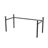 Onderstel voor bureau, U-frame, gietijzer en staal Ø 42 mm, 166 × 76 cm, hoogte 70 cm