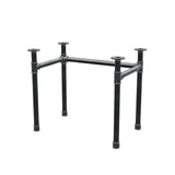 Onderstel voor bureau, U-frame, gietijzer en staal Ø 42 mm, 86 × 56 cm, hoogte 70 cm