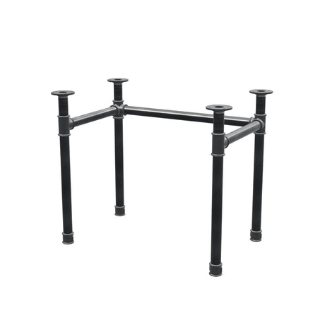 Onderstel voor bureau, U-frame, gietijzer en staal Ø 42 mm, 86 × 56 cm, hoogte 70 cm