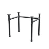 Onderstel voor bureau, U-frame, gietijzer en staal Ø 42 mm, 86 × 66 cm, hoogte 70 cm