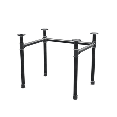 Onderstel voor bureau, U-frame, gietijzer en staal Ø 42 mm, 86 × 66 cm, hoogte 70 cm