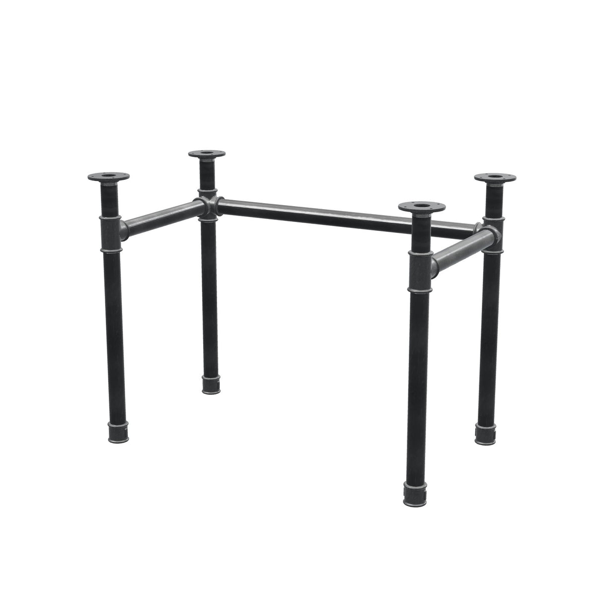 Onderstel voor bureau, U-frame, gietijzer en staal Ø 42 mm, 96 × 56 cm, hoogte 70 cm