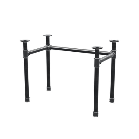 Onderstel voor bureau, U-frame, gietijzer en staal Ø 42 mm, 96 × 56 cm, hoogte 70 cm