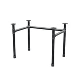 Onderstel voor bureau, U-frame, gietijzer en staal Ø 42 mm, 96 × 66 cm, hoogte 70 cm