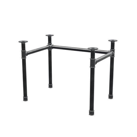 Onderstel voor bureau, U-frame, gietijzer en staal Ø 42 mm, 96 × 66 cm, hoogte 70 cm