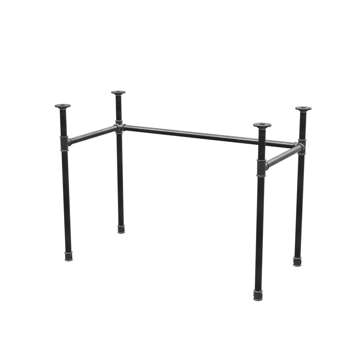 Onderstel voor bureau, U-frame, gietijzer en staal Ø 27 mm, 101 × 51 cm, hoogte 71 cm