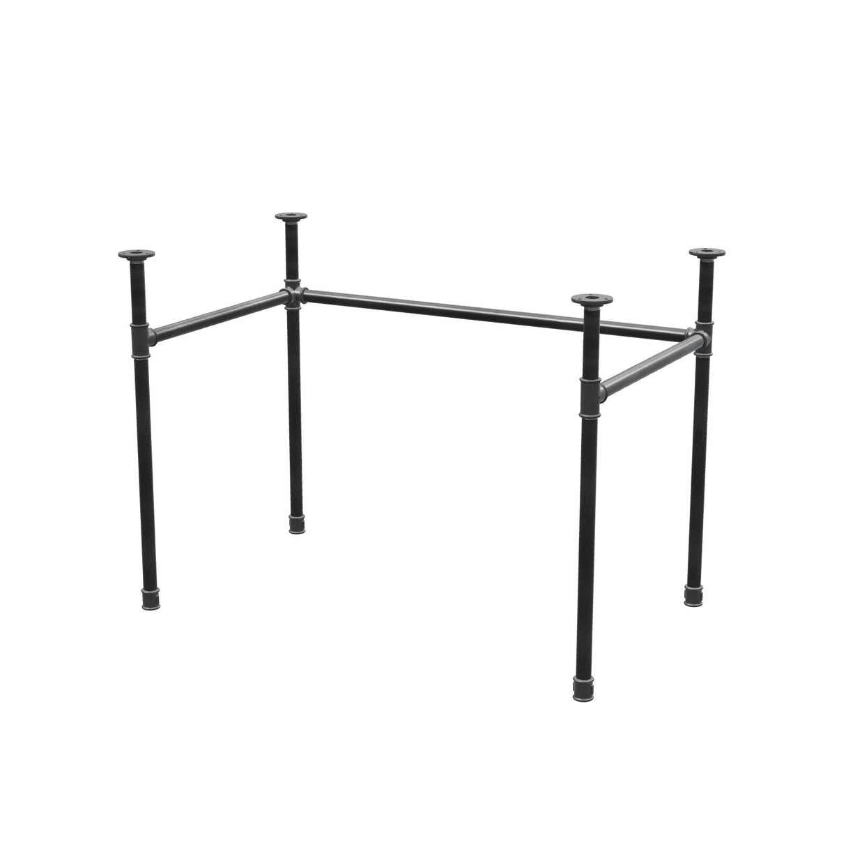 Onderstel voor bureau, U-frame, gietijzer en staal Ø 27 mm, 101 × 61 cm, hoogte 71 cm