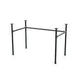 Onderstel voor bureau, U-frame, gietijzer en staal Ø 27 mm, 111 × 61 cm, hoogte 71 cm