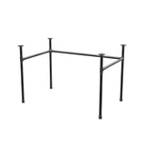 Onderstel voor bureau, U-frame, gietijzer en staal Ø 27 mm, 111 × 71 cm, hoogte 71 cm