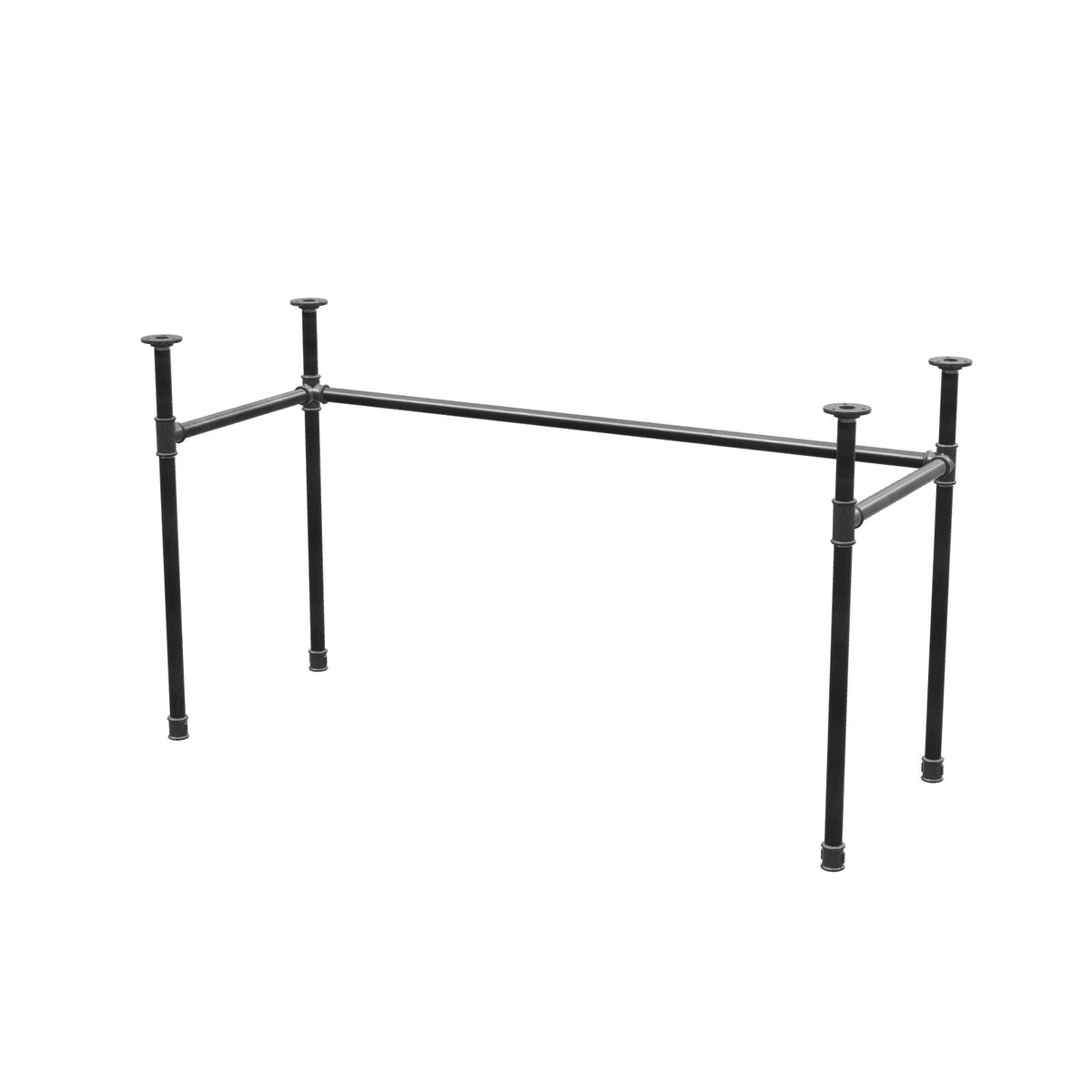 Onderstel voor bureau, U-frame, gietijzer en staal Ø 27 mm, 131 × 51 cm, hoogte 71 cm
