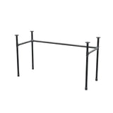 Onderstel voor bureau, U-frame, gietijzer en staal Ø 27 mm, 131 × 51 cm, hoogte 71 cm