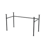 Onderstel voor bureau, U-frame, gietijzer en staal Ø 27 mm, 131 × 61 cm, hoogte 71 cm
