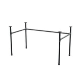 Onderstel voor bureau, U-frame, gietijzer en staal Ø 27 mm, 131 × 71 cm, hoogte 71 cm