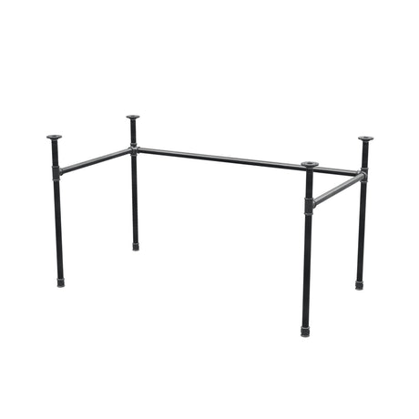Onderstel voor bureau, U-frame, gietijzer en staal Ø 27 mm, 131 × 71 cm, hoogte 71 cm