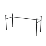 Onderstel voor bureau, U-frame, gietijzer en staal Ø 27 mm, 161 × 61 cm, hoogte 71 cm