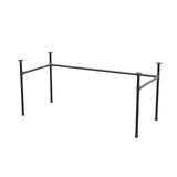 Onderstel voor bureau, U-frame, gietijzer en staal Ø 27 mm, 161 × 71 cm, hoogte 71 cm