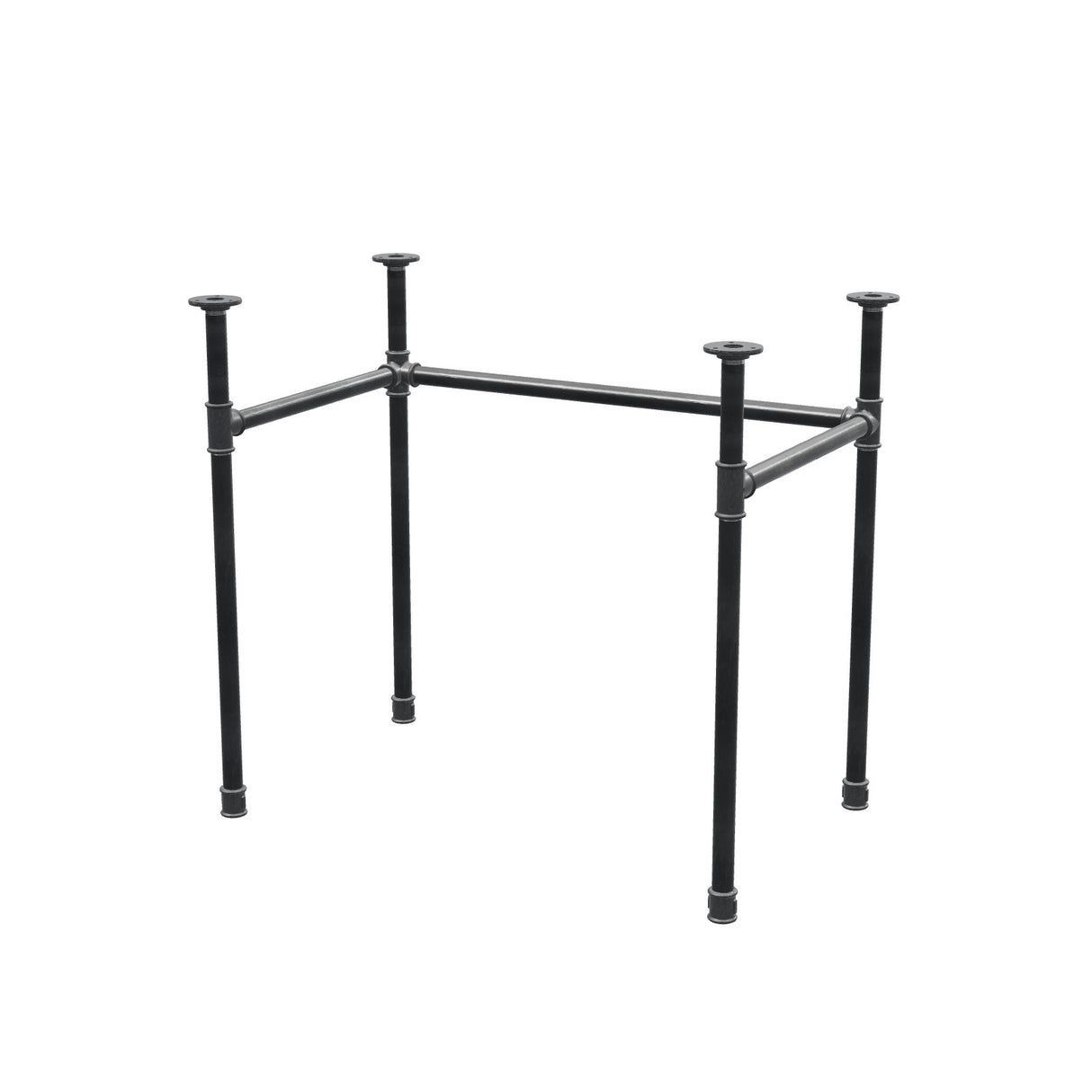 Onderstel voor bureau, U-frame, gietijzer en staal Ø 27 mm, 81 × 51 cm, hoogte 71 cm