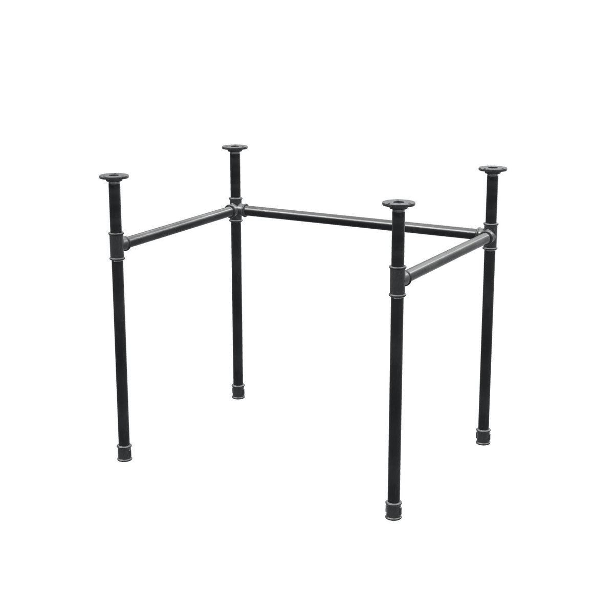 Onderstel voor bureau, U-frame, gietijzer en staal Ø 27 mm, 81 × 61 cm, hoogte 71 cm