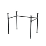 Onderstel voor bureau, U-frame, gietijzer en staal Ø 27 mm, 91 × 61 cm, hoogte 71 cm