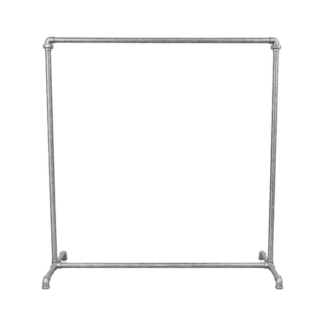 Gegalvaniseerd industrieel kledingrek zonder kleding - vooraanzicht