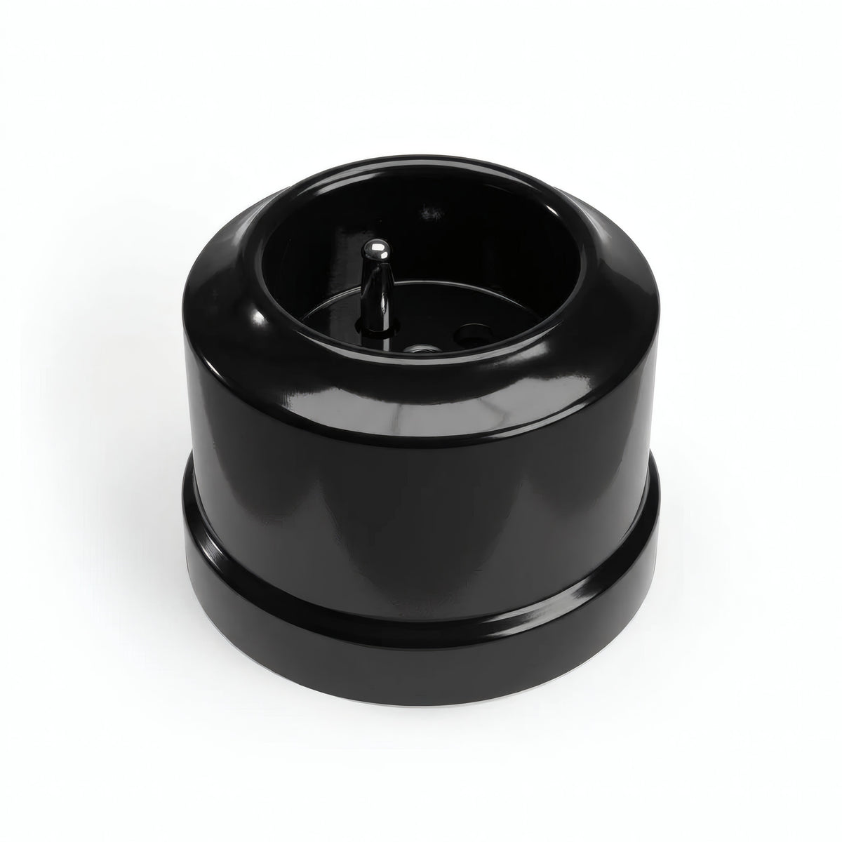 Porseleinen wandstopcontact — Frans 2P+T 16 A / Zwart