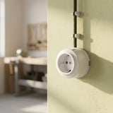 Porseleinen wandstopcontact — Schuko 2P+T 16 A / Wit