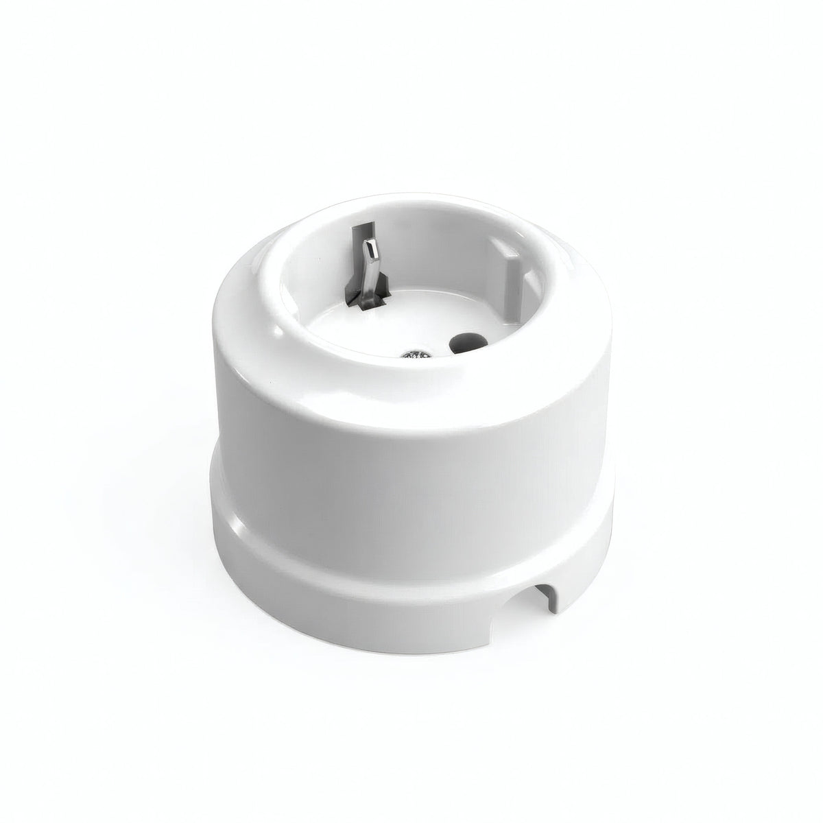 Porseleinen wandstopcontact — Schuko 2P+T 16 A / Wit