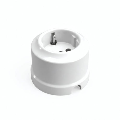 Porseleinen wandstopcontact — Schuko 2P+T 16 A / Wit