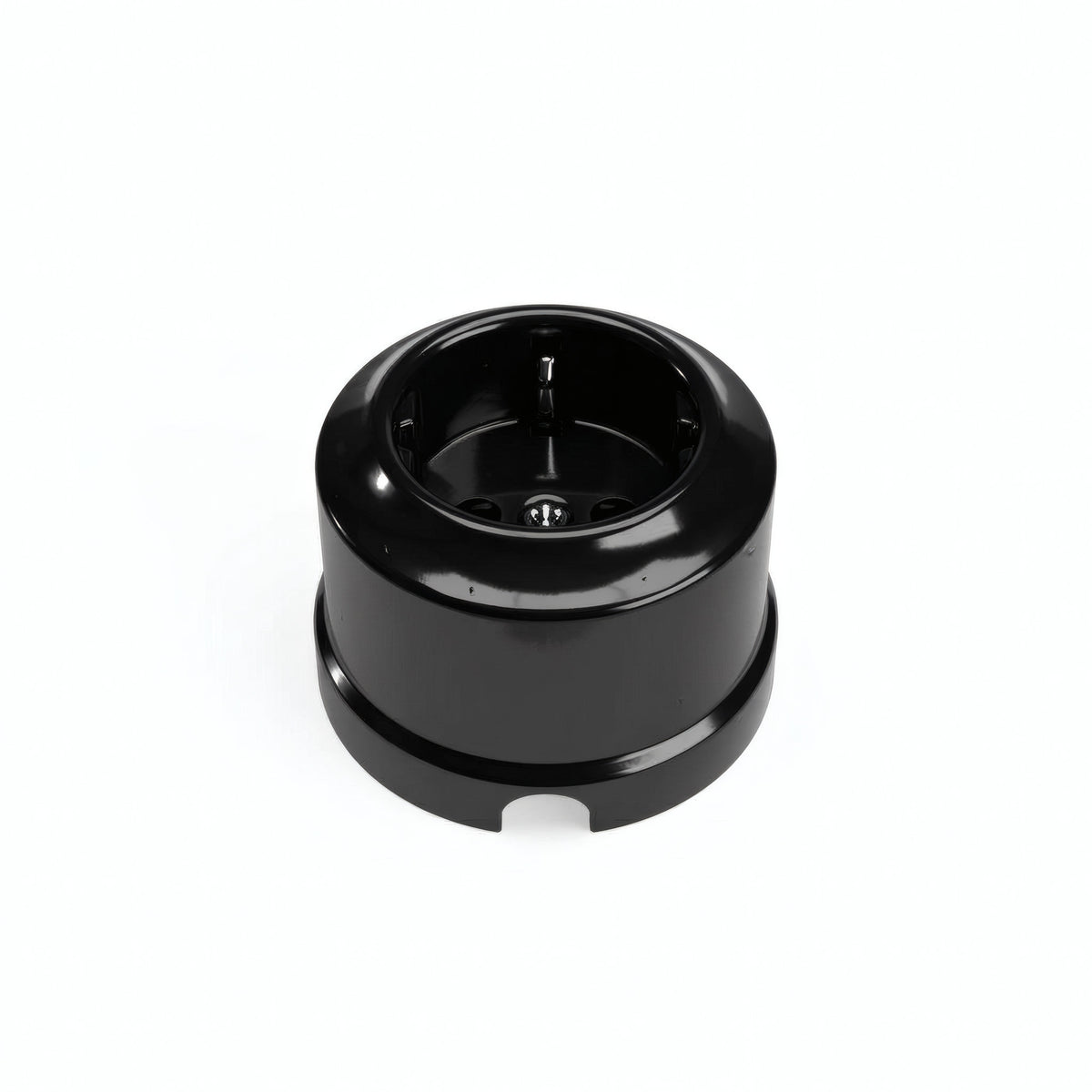 Porseleinen wandstopcontact — Schuko 2P+T 16 A / Zwart