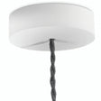 Ronde plafondkap van hout, Ø 120 mm — Wit