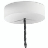 Ronde plafondkap van hout, Ø 120 mm — Wit