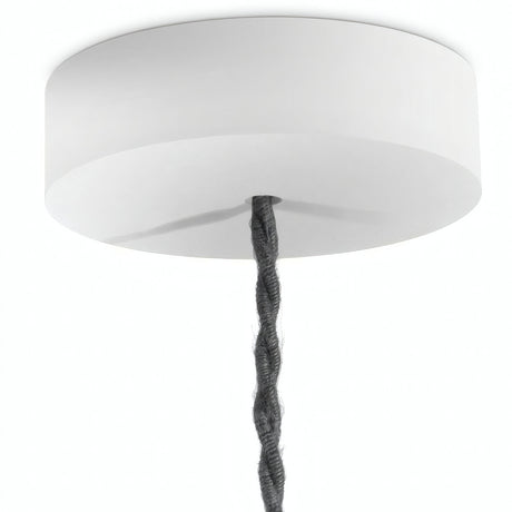 Ronde plafondkap van hout, Ø 120 mm — Wit