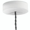 Ronde plafondkap van hout, Ø 120 mm — Wit