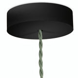 Ronde plafondkap van hout, Ø 120 mm — Zwart