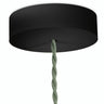 Ronde plafondkap van hout, Ø 120 mm — Zwart