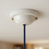 Plafondkap van geglazuurd keramiek — Ø 130 mm / Wit