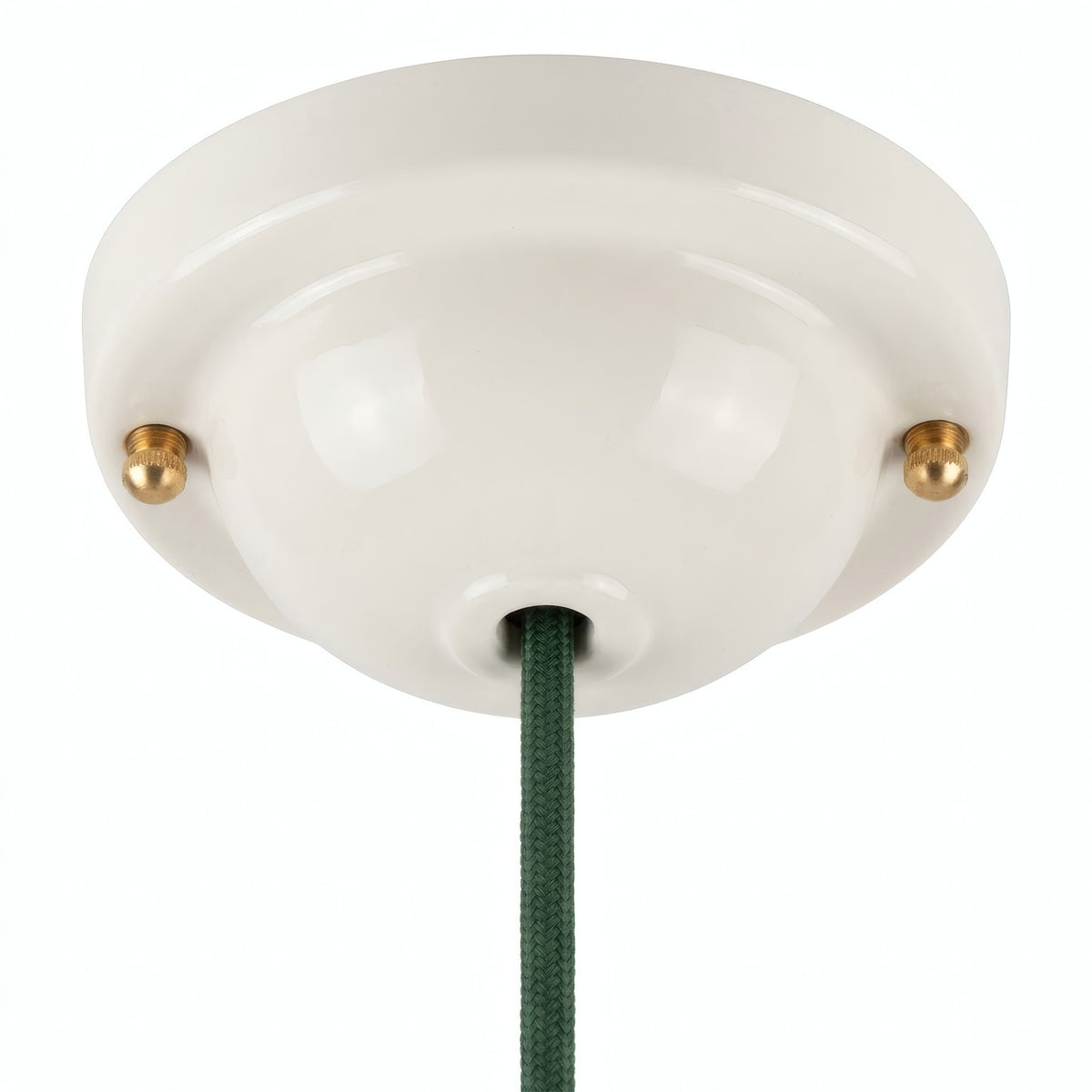 Plafondkap van geglazuurd keramiek — Ø 130 mm / Wit