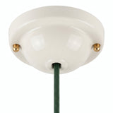 Plafondkap van geglazuurd keramiek — Ø 130 mm / Wit