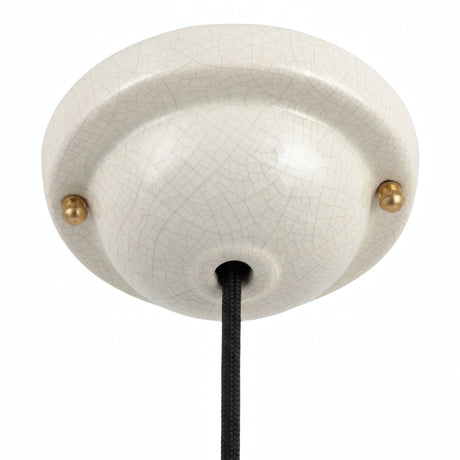 Plafondkap van geglazuurd keramiek — Ø 130 mm / Craquelé-look