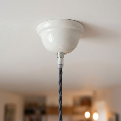 Plafondkap van geglazuurd keramiek — Ø 75 mm / Wit