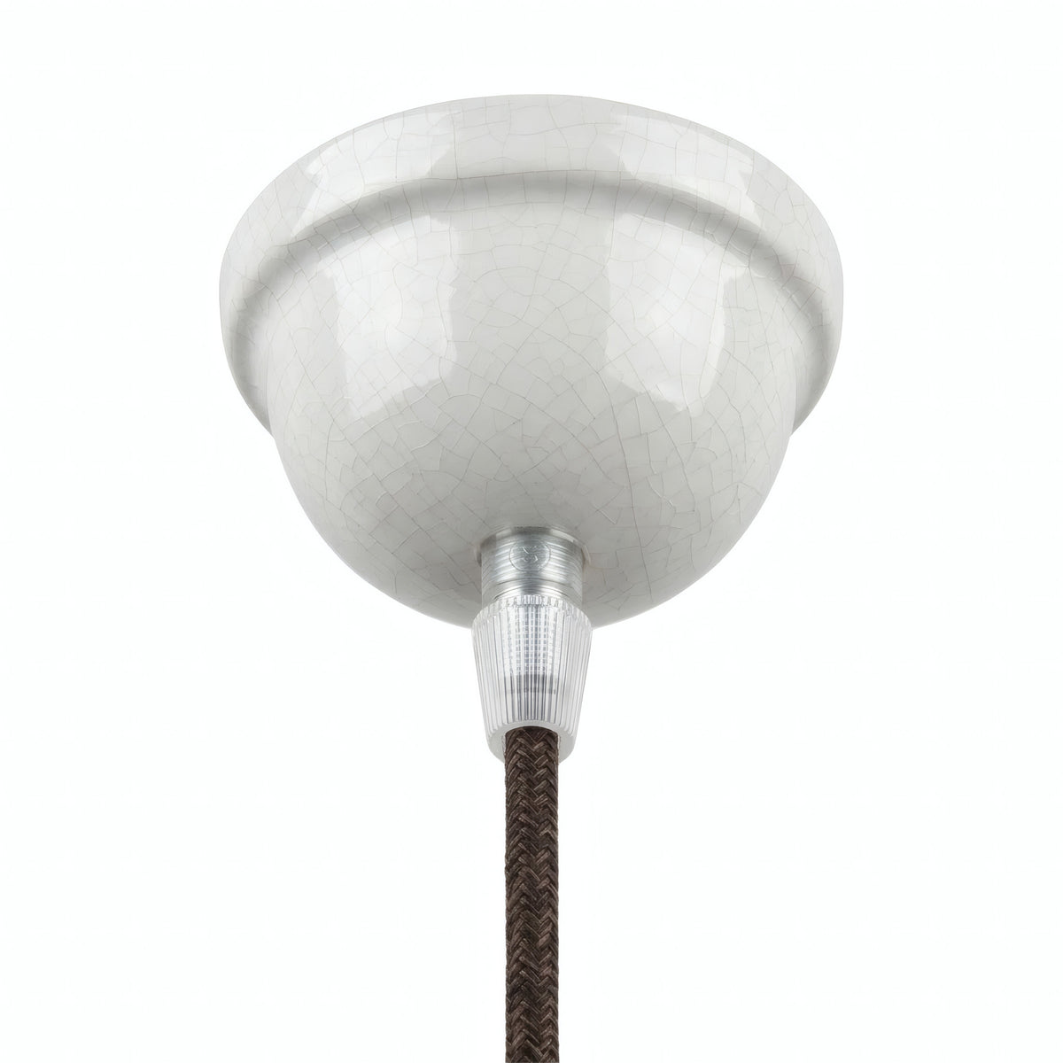 Plafondkap van geglazuurd keramiek — Ø 75 mm / Craquelé-look