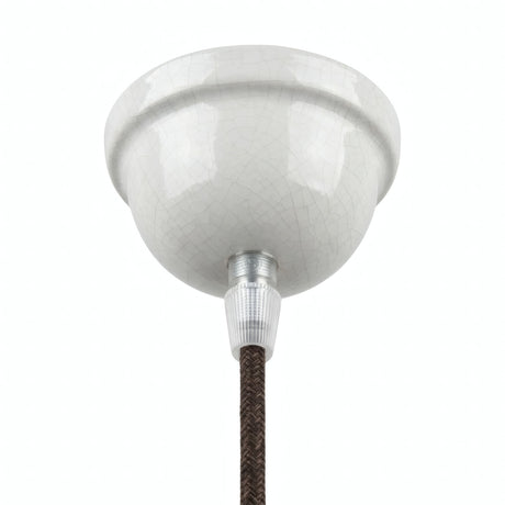 Plafondkap van geglazuurd keramiek — Ø 75 mm / Craquelé-look