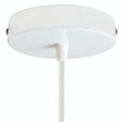 Cilindrische plafondkap van metaal, Ø 120 mm — Conisch thermoplast / Glanzend wit