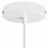 Cilindrische plafondkap van metaal, Ø 120 mm — Conisch thermoplast / Glanzend wit