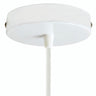 Cilindrische plafondkap van metaal, Ø 120 mm — Conisch thermoplast / Glanzend wit
