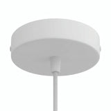Cilindrische plafondkap van metaal, Ø 120 mm — Conisch thermoplast / Mat wit