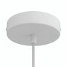 Cilindrische plafondkap van metaal, Ø 120 mm — Conisch thermoplast / Mat wit